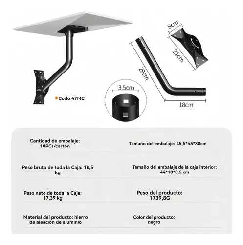 Soporte Antena Starlink Gen 3 (V3/V4)
